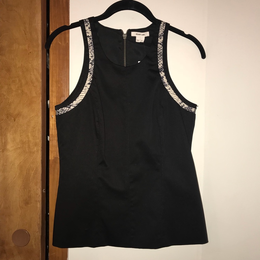 NWT Helmut Lang Racer Tank Blouse with Python - Picture 3 of 5